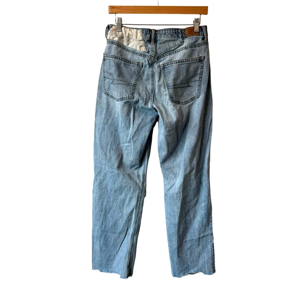 American Eagle 90s Straight Patchwork Distressed … - image 2